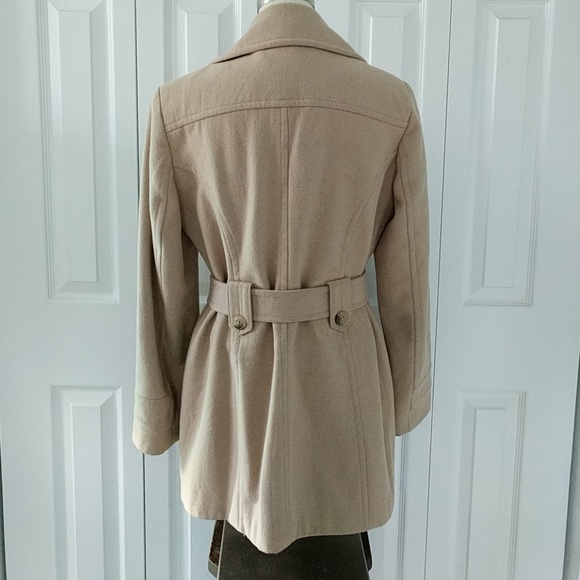 Croft & Barrow Beige Tan Pea Coat - Picture 4 of 8